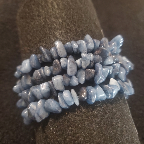 DENIM LOOK BEADED BRACELETS (4-piece) - Picture 5 of 5
